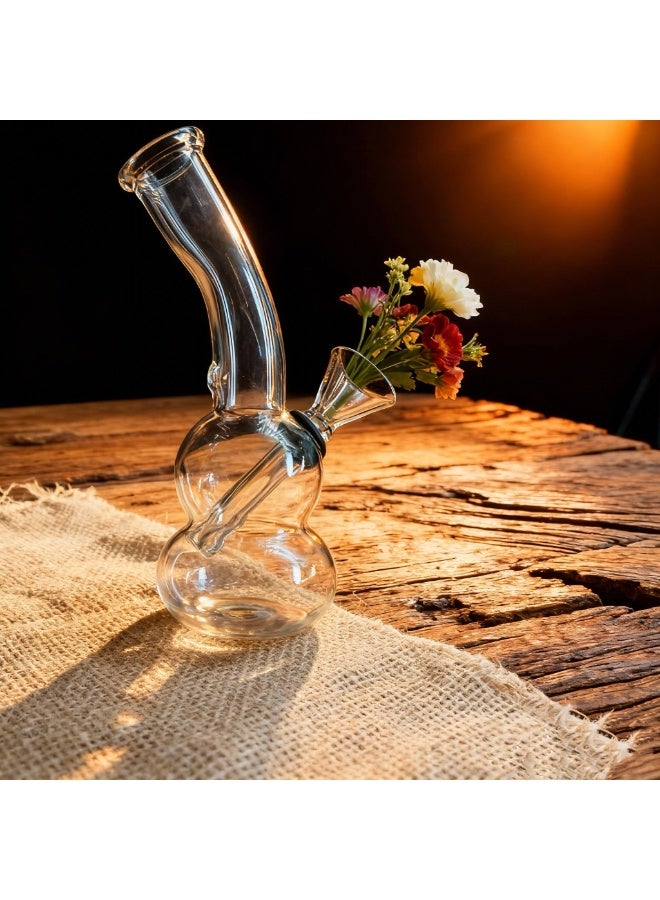 Angmei Borosilicate Glass Vase - High Temperature Resistant, Suitable for Long-Term Use as an Oil Lamp, Medical-Grade Material (Colors Randomly Assigned) - Image 1